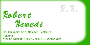 robert nemedi business card
