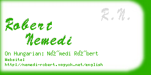 robert nemedi business card
